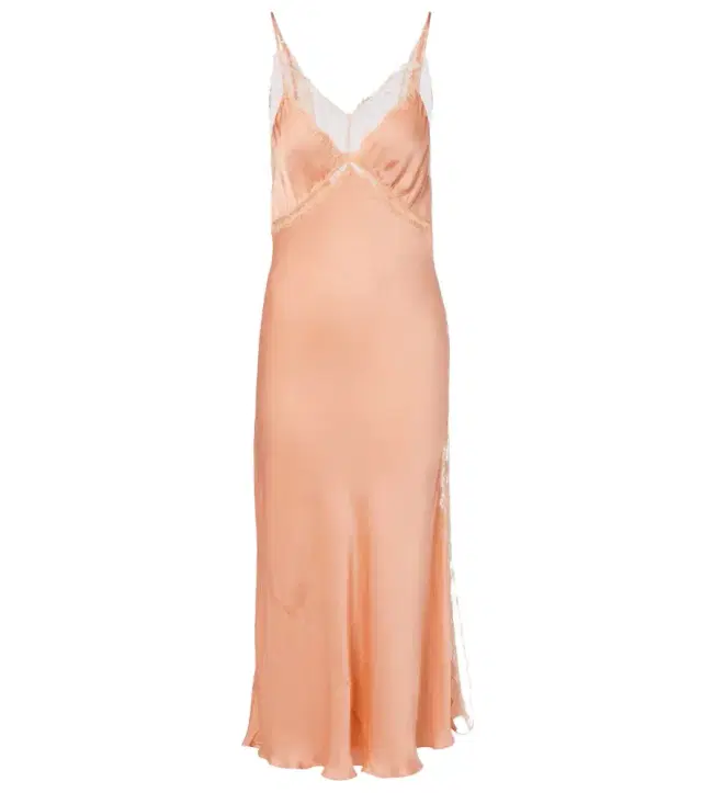 Luli lace-trimmed satin slip dress