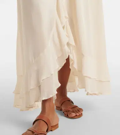Poupette St Barth Neree ruffled maxi skirt | Thumbnail 4