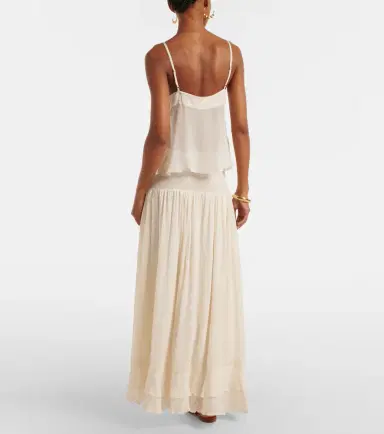 Poupette St Barth Neree ruffled maxi skirt | Thumbnail 5