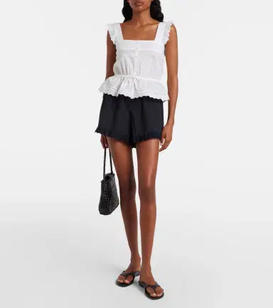 Poupette St Barth Clive cotton poplin top | Thumbnail 2