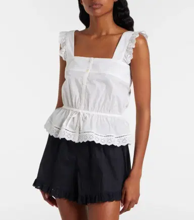 Poupette St Barth Clive cotton poplin top | Thumbnail 4