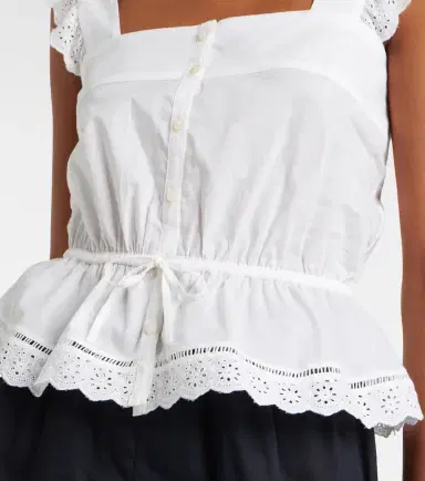 Poupette St Barth Clive cotton poplin top | Thumbnail 5