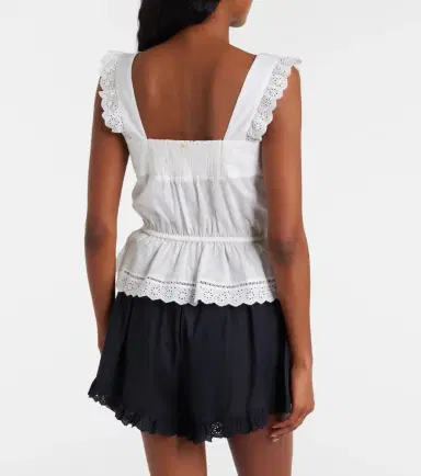 Poupette St Barth Clive cotton poplin top | Thumbnail 6