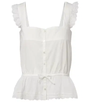 Poupette St Barth Clive cotton poplin top | Thumbnail 1