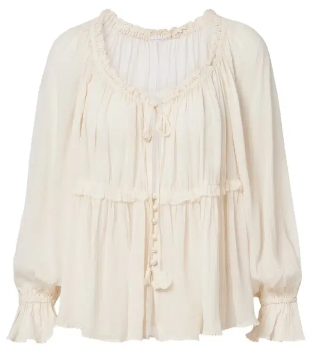 Poupette St Barth Moon ruffled blouse