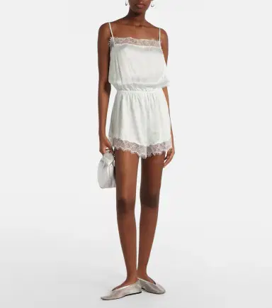 Poupette St Barth Silvia lace-trimmed romper | Thumbnail 5