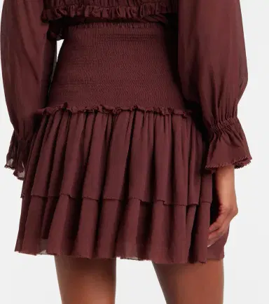 Poupette St Barth Farrah tiered miniskirt | Thumbnail 5