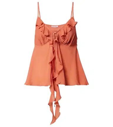 Poupette St Barth Maja ruffled chiffon top | Thumbnail 1