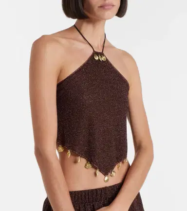 Oséree Oséree Lumière beaded halterneck top | Thumbnail 2 Oséree Oséree Lumière beaded halterneck top | Thumbnail 2