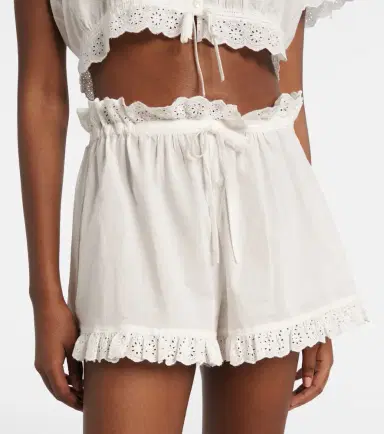 Poupette St Barth Cory pointelle cotton shorts | Thumbnail 4