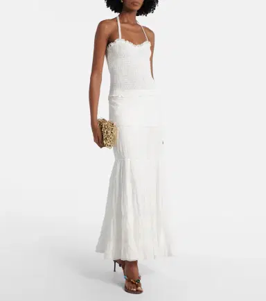 Poupette St Barth Foe shirred cotton maxi dress | Thumbnail 2 Poupette St Barth Foe shirred cotton maxi dress | Thumbnail 2