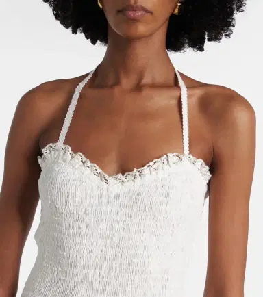 Poupette St Barth Foe shirred cotton maxi dress | Thumbnail 3 Poupette St Barth Foe shirred cotton maxi dress | Thumbnail 3