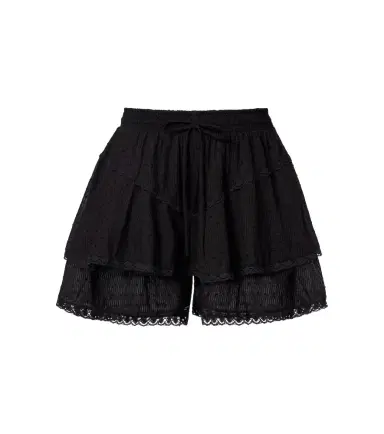 Poupette St Barth Thia crochet-trimmed cotton shorts | Thumbnail 1