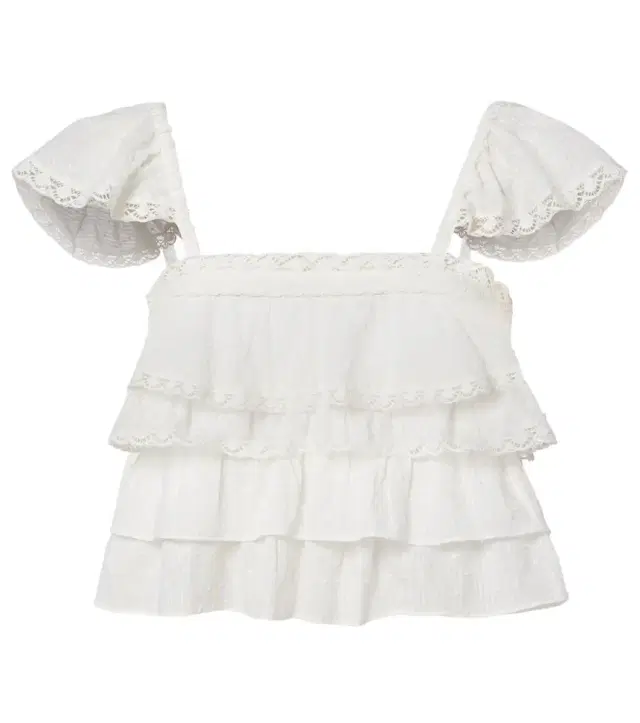 Poupette St Barth Anya ruffled cotton top