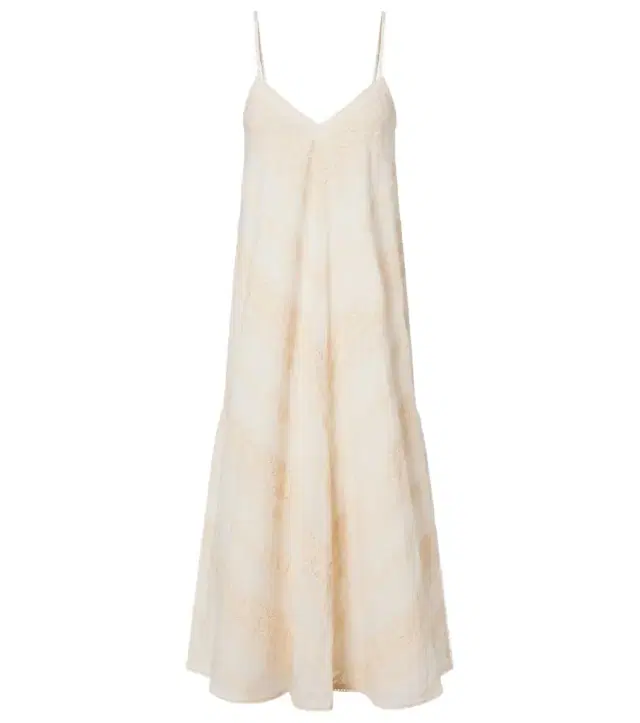 Embroidered cotton midi dress