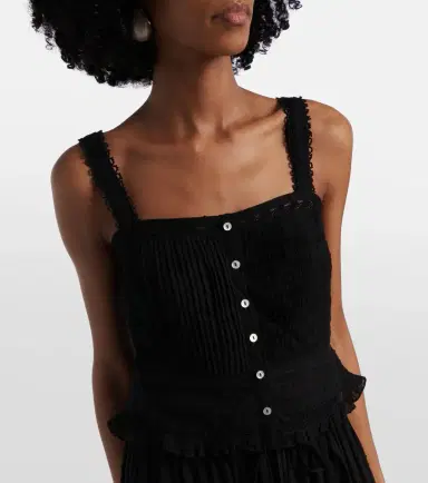 Poupette St Barth Berry lace-trimmed cotton top | Thumbnail 2
