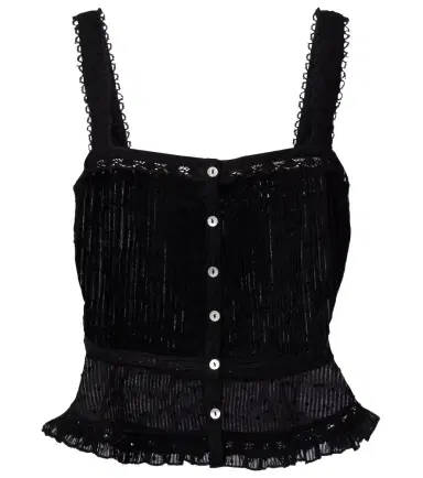Poupette St Barth Berry lace-trimmed cotton top | Thumbnail 1
