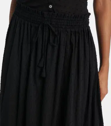 Poupette St Barth Clara tiered cotton maxi skirt | Thumbnail 4