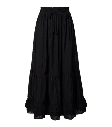 Poupette St Barth Clara tiered cotton maxi skirt | Thumbnail 1
