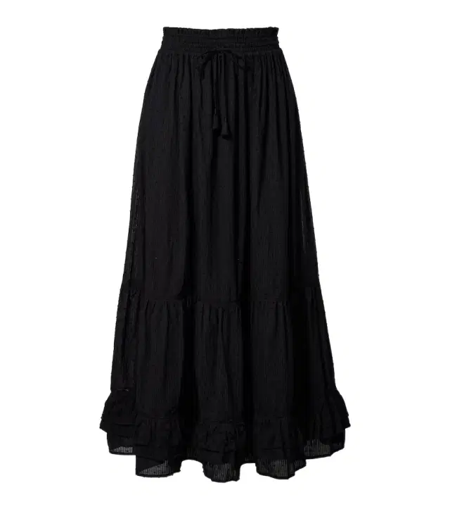 Poupette St Barth Clara tiered cotton maxi skirt