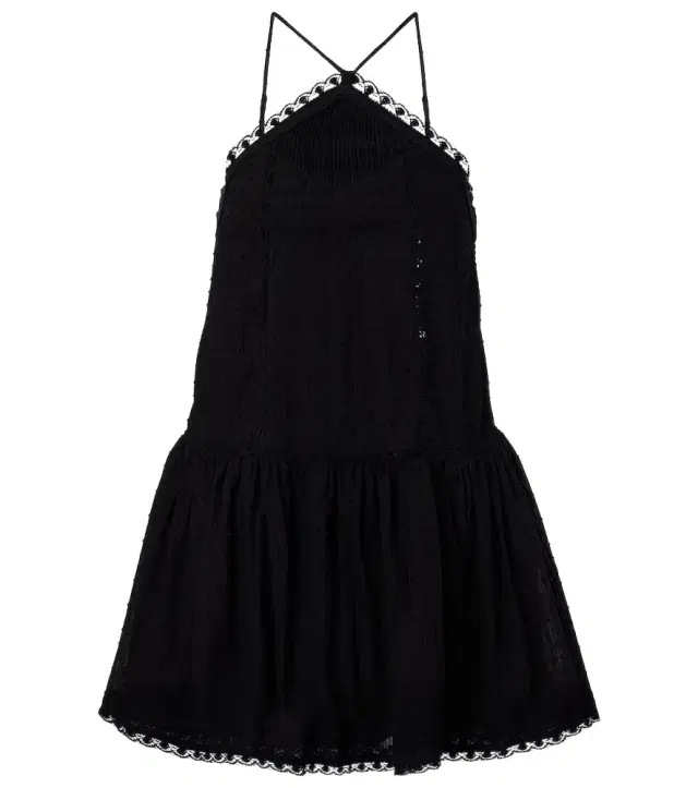 Poupette St Barth Nora crochet-trimmed cotton minidress