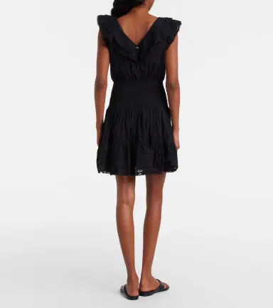 Poupette St Barth Della ruffled cotton minidress | Thumbnail 3