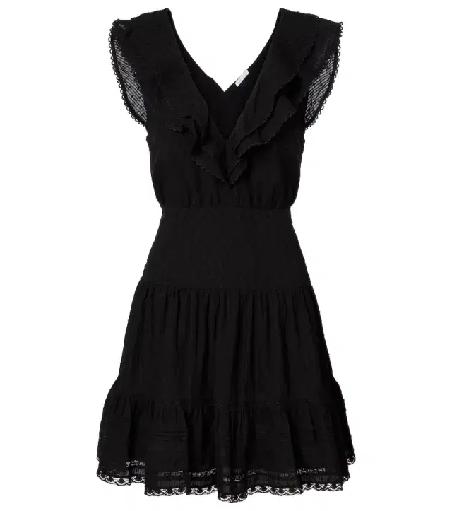 Della ruffled cotton minidress