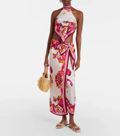 Poupette St Barth Dana printed wrap skirt | Thumbnail 2
