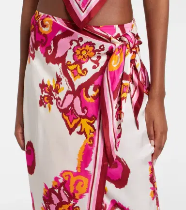 Poupette St Barth Dana printed wrap skirt | Thumbnail 3