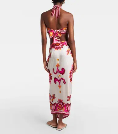 Poupette St Barth Dana printed wrap skirt | Thumbnail 5
