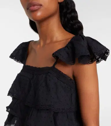 Poupette St Barth Anya ruffled cotton crop top | Thumbnail 4