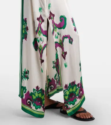 Poupette St Barth Sol floral satin kaftan | Thumbnail 5