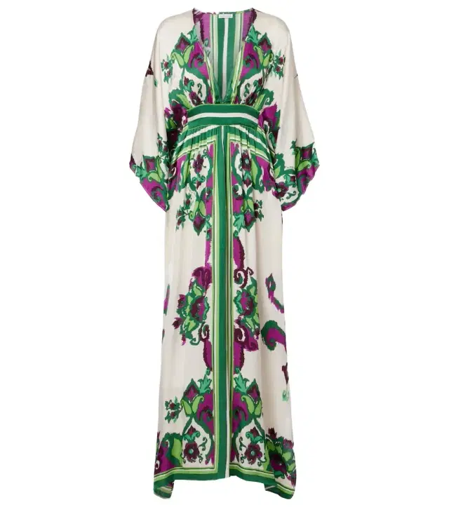 Sol floral satin kaftan