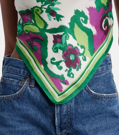 Poupette St Barth Guilia printed halterneck satin top | Thumbnail 2