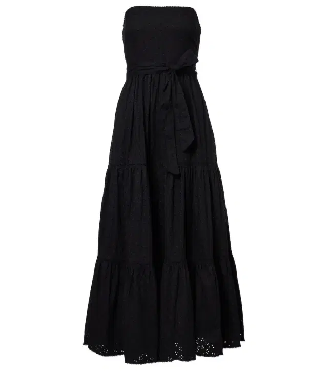 Poupette St Barth Thelma strapless cotton maxi dress