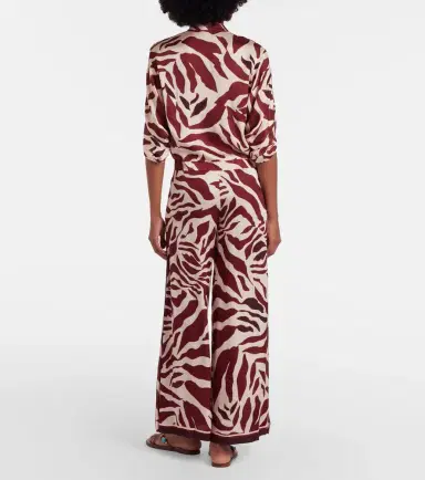 Poupette St Barth Clea animal-print palazzo pants | Thumbnail 4