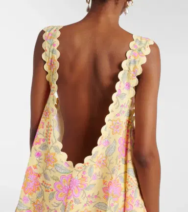 Juliet Dunn Floral scalloped cotton minidress | Thumbnail 5