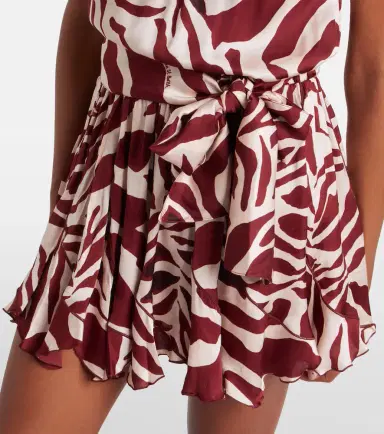 Poupette St Barth Bianca printed halterneck satin minidress | Thumbnail 5