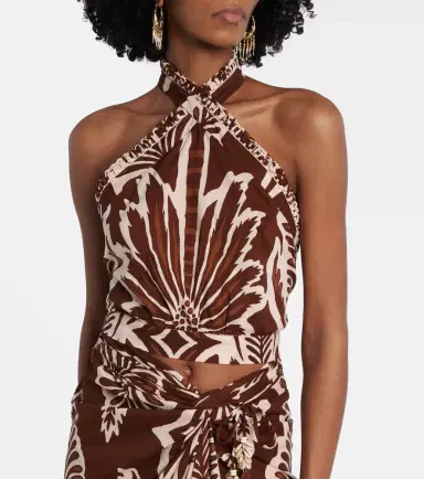 Poupette St Barth Suma printed cotton crop top | Thumbnail 2 Poupette St Barth Suma printed cotton crop top | Thumbnail 2