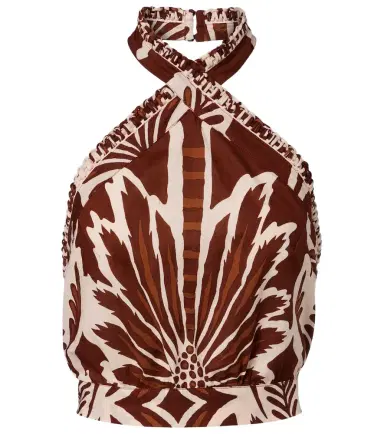 Poupette St Barth Suma printed cotton crop top | Thumbnail 1 Poupette St Barth Suma printed cotton crop top | Thumbnail 1