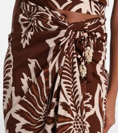 Poupette St Barth Uma printed cotton midi skirt | Thumbnail 3