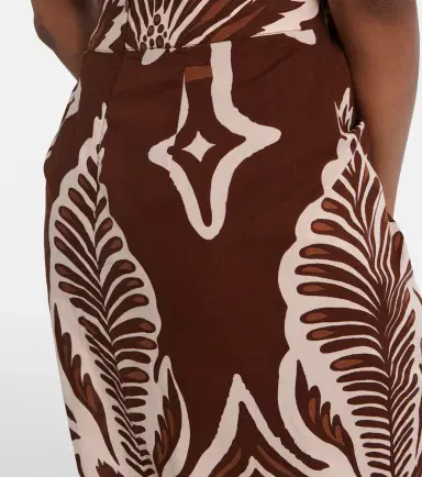Poupette St Barth Uma printed cotton midi skirt | Thumbnail 4