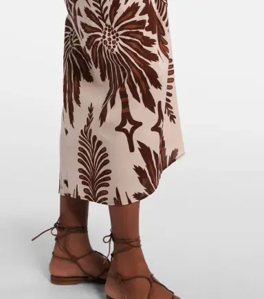 Poupette St Barth Uma printed cotton midi skirt | Thumbnail 5