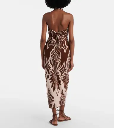 Poupette St Barth Uma printed cotton midi skirt | Thumbnail 6