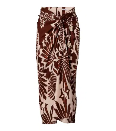 Poupette St Barth Uma printed cotton midi skirt | Thumbnail 1