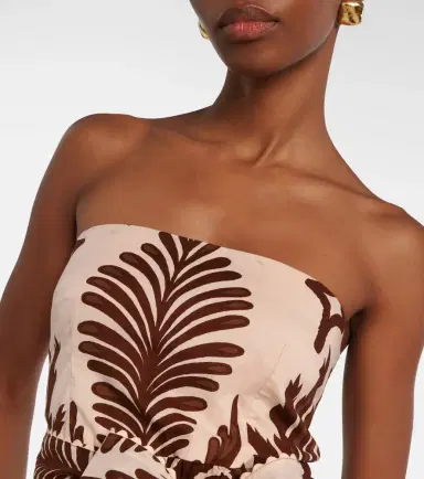 Poupette St Barth Christine cotton bandeau minidress | Thumbnail 3