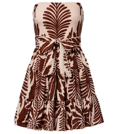 Poupette St Barth Christine cotton bandeau minidress | Thumbnail 1