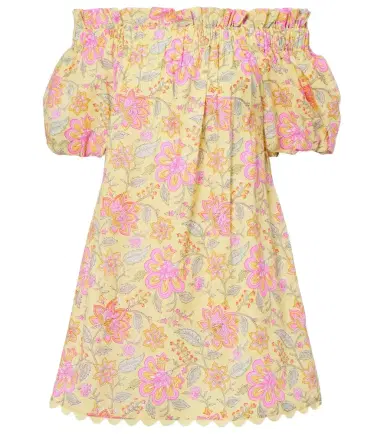 Juliet Dunn Floral off-shoulder cotton minidress | Thumbnail 1