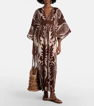 Poupette St Barth Sol printed cotton muslin kaftan | Thumbnail 2