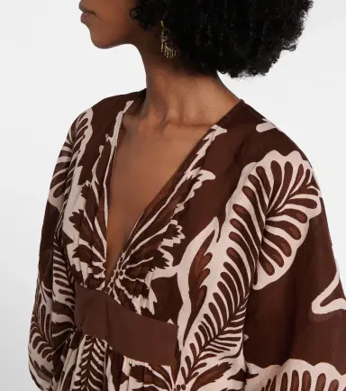 Poupette St Barth Sol printed cotton muslin kaftan | Thumbnail 4